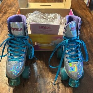 Impala Women's Iridescent High-Top Roller Skates in Teal